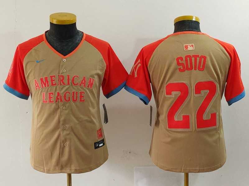 Youth New York Yankees #22 Juan Soto Cream 2024 All Star Limited Stitched Jersey->2024 mlb all-star->MLB Jersey